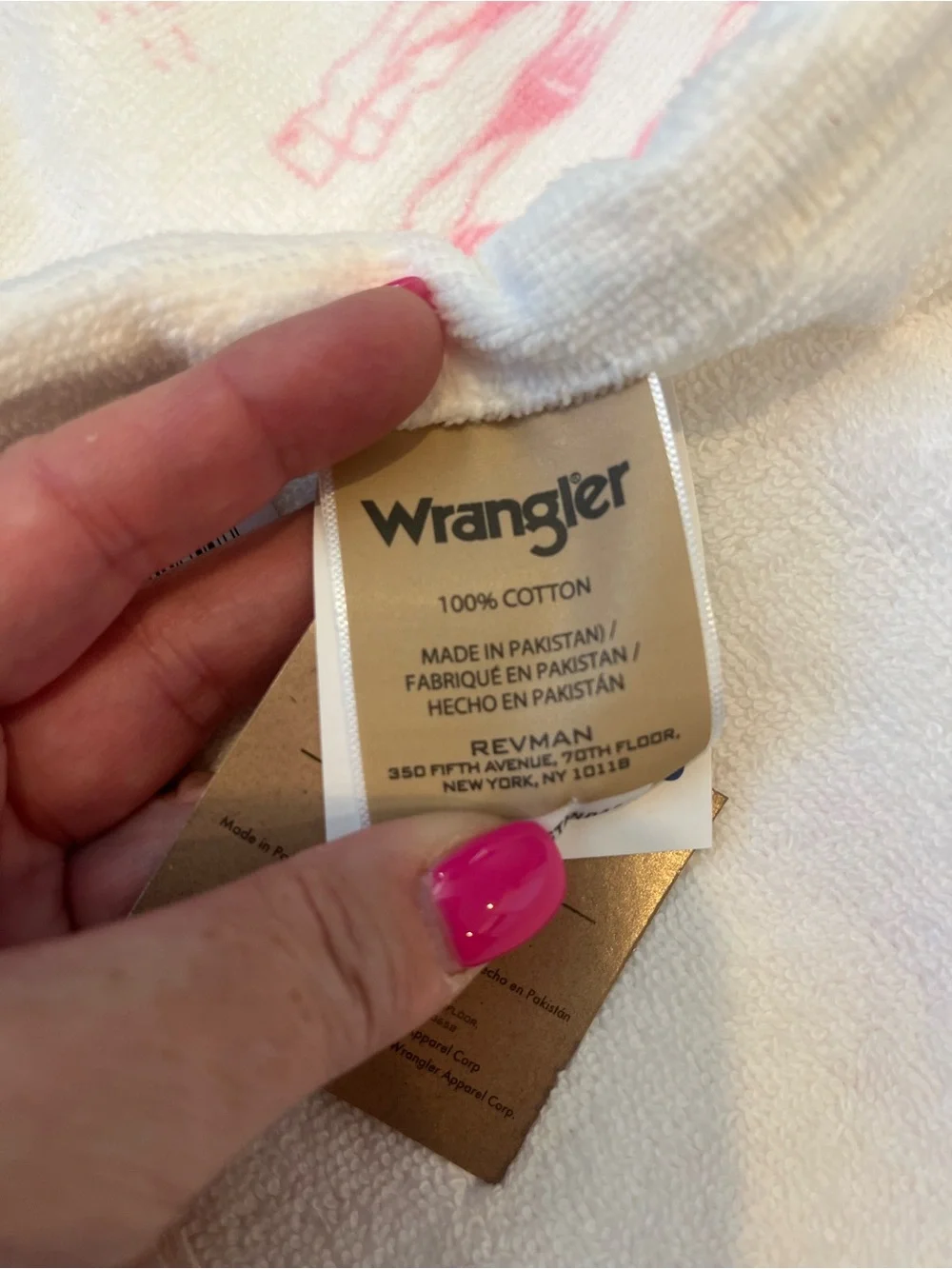 Wrangler pink white
